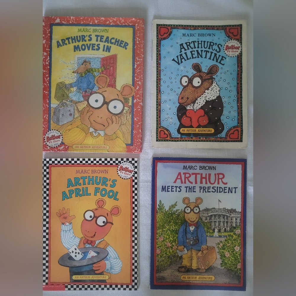 Lot of 4  Arthur Adventure Books by Marc Brown 1 Hardcover First Edition